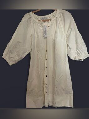Cotton button-up dress